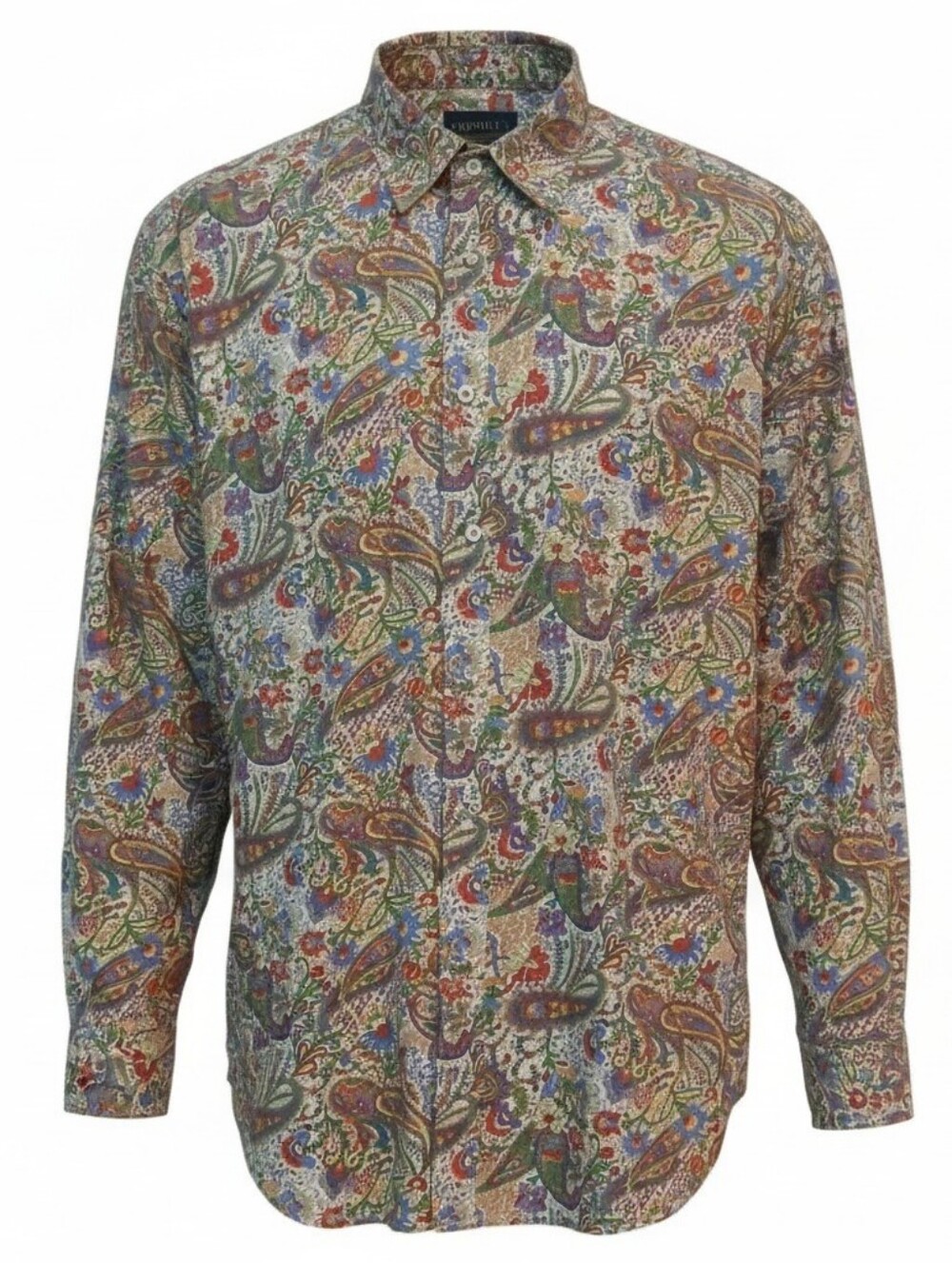 Cremieux - NWOT, Premium Denim, Paisley Long Sleeve Shirt, XXL, 100% Cotton
